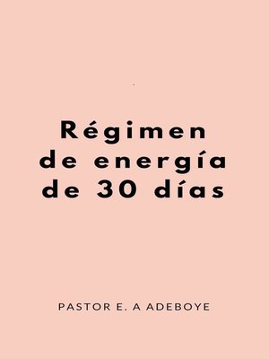 cover image of Régimen de energía de 30 días